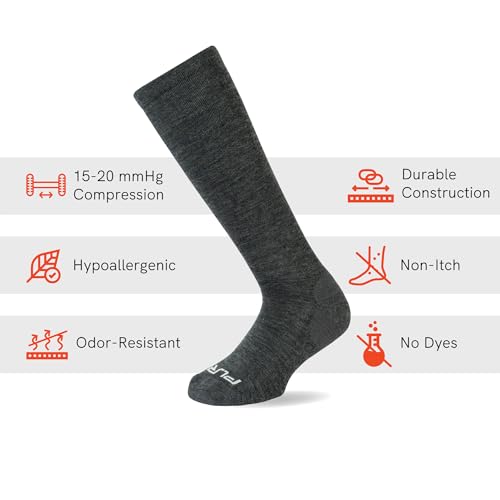 Large 4 Pairs Compression Socks - 15-20mmHg Support for Men & Women