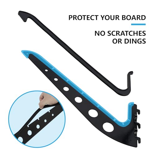 Black Multi-Board Wall Mount Rack for Surfboards Wakeboards Snowboards Adjustable
