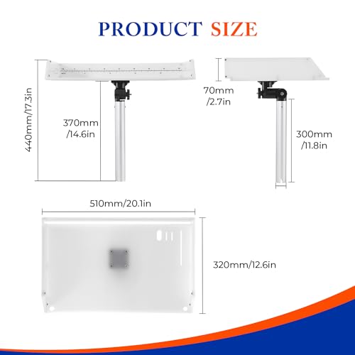 POWLAB Marine Fish Cleaning Table with Rod Holder, 20-Inch Bait & Fillet Station