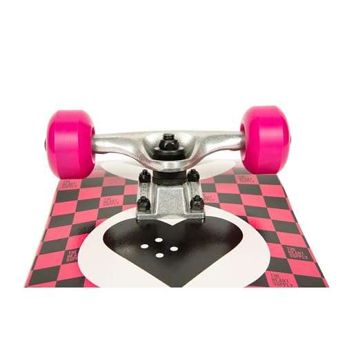 The Heart Supply Complete Skateboard Team Checkerboard 31.35" x 8.0" 7-Ply Maple Blend Construction Full concave, 54mm Wheels, Max Weight 220lbs
