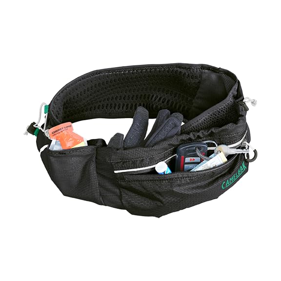 CamelBak Ultra Running Hydration Belt - Medium-Large Black, 17oz Flask, Minimal Design