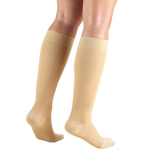 Compression Stockings Men Women Beige 2X-Large 15-20 mmHg Support Hose