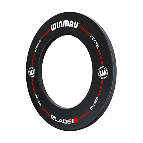 Winmau Pro-Line Dartboard Surround - Black, Fits All Bristle Dartboards, Wall Protection