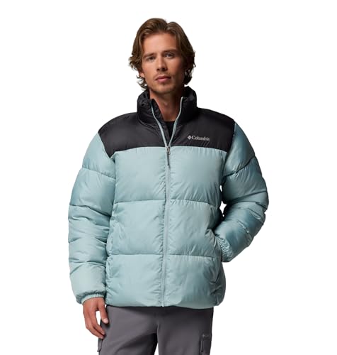 Men's Puffer Jacket - Lightweight Waterproof Insulated Coat, Large Blue