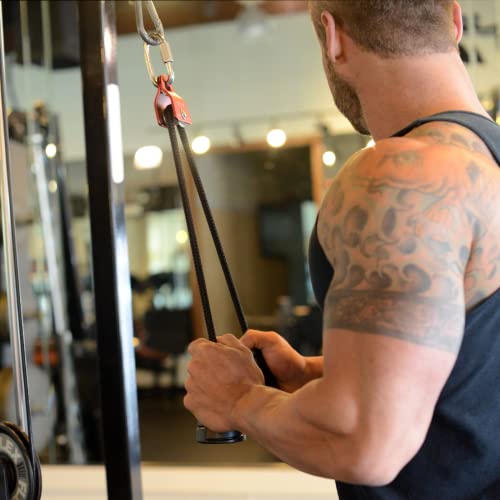 Dual Spiral Strength Tricep Rope for Resistance Training - Black