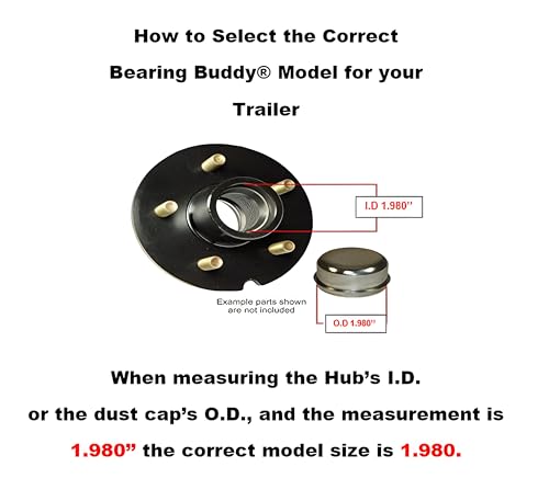 Stainless Steel Wheel Bearing Protectors Model 1980A for Trailers & Boats