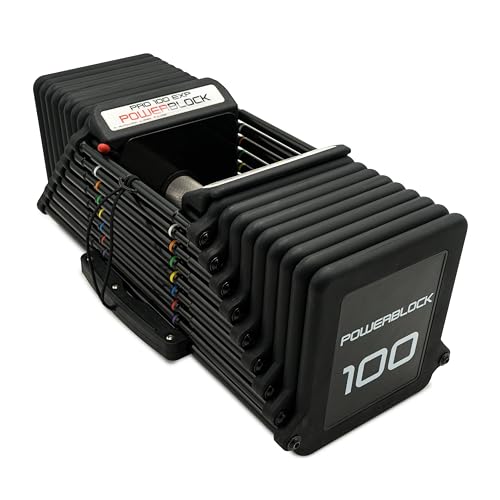 Adjustable Dumbbell PowerBlock Pro 100 EXP 5-40 lbs for Strength Training