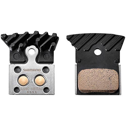 Shimano Metal Disc Brake Pads with Cooling Fins - Pair