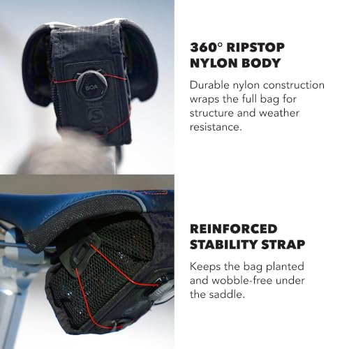 Expandable Bike Seat Bag for Road and Gravel Bikes with BOA Closure