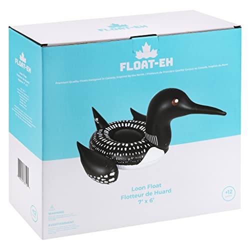 Giant Pool Float for Adults 7x6 ft Durable Loon Design Lounger