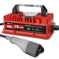 15 Amp Golf Cart Charger for 48V EZGO RXV & TXT - Red Variation