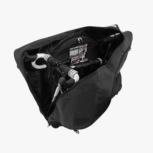 Road Bike Travel Bag TSA TSA Approved Bike Case with Wheels and Pockets