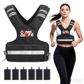 12-18 lb Adjustable Weighted Vest for Men & Women with Pockets - Black
