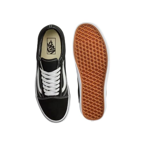 Unisex Vans Old Skool Sneakers - Black & White, Men's 9.5 / Women's 11