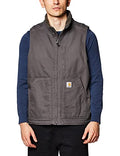 Men's Washed Duck Mock-Neck Vest - X-Large Tall Gravel Workwear
