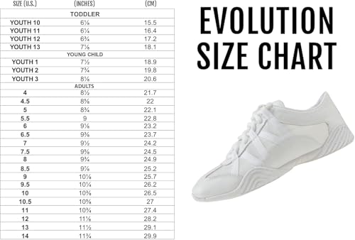 Performance White Cheer Shoes - Youth Girls Nfinity Evolution High-Performance Sneakers - Variation 9