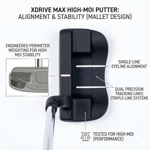 Men's Black Right-Hand Golf Clubs Set - 11-Piece Complete Golf Set with Driver, Irons, Putter & Bag