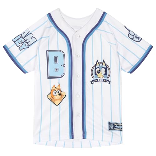 Bluey Kids' Athletic Baseball Jersey with Team Bluey & Bingo Design
