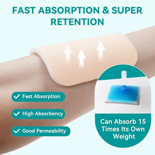 Dimora Silicone Foam Dressing 3x3 Inch Pack of 10 - Absorbent Waterproof Wound Bandages - Cuttable & Gentle Adhesive