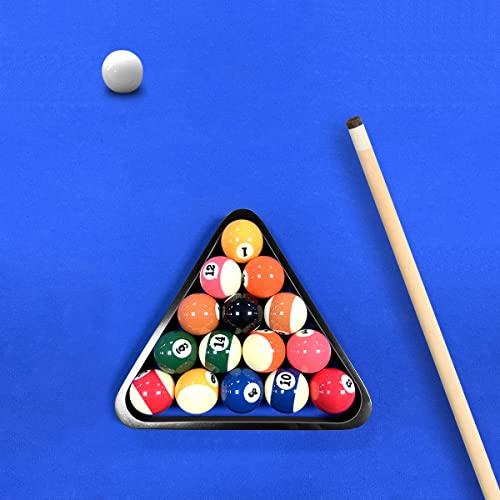 Solid Wood Pool Ball Rack Triangle with Black Finish - 2-1/4 Inch Billiard Ball Holder for Table
