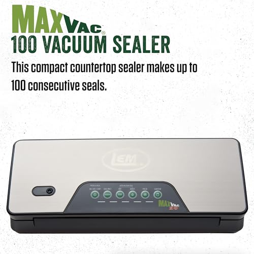 LEM MaxVac 100 Compact Vacuum Sealer for Food Preservation