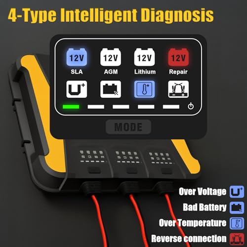 12V 30A Marine Battery Charger 3 Bank Waterproof Smart Maintainer - CXRCY 30A (10A/Bank)