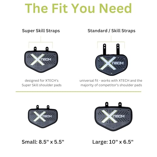 Football Back Plate - Vented 5-Sided Protective Gear for Adult & High School Players - Standard / Skill Size