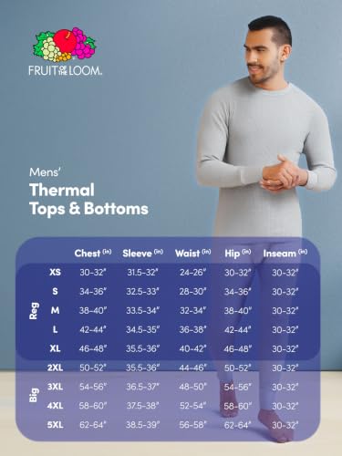 Men's Thermal Long Johns Bottoms Black 4 Pack Large - Waffle Knit