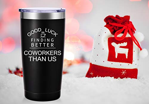 AMZUShome 20oz Black Travel Mug Tumbler - Boss & Coworker Farewell Gift