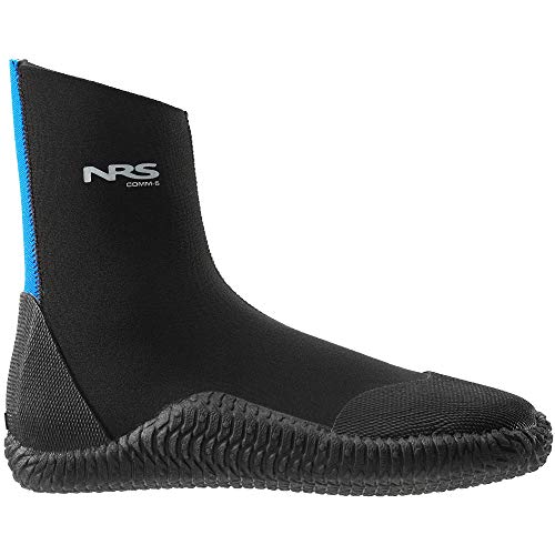 NRS Comm-5 Wetshoe - 5mm Neoprene, Black, Size 11, Durable Grip