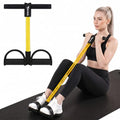 Spike Tummy Trimmer Pedal Resistance Band with Handle - Black Variation