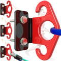 Red Resistance Band Wall Anchors 3-Pack - Home Gym Workout Mounts & Hooks
