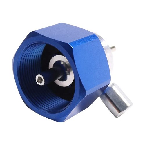 Manloney LLC Propane Refilling & Charging Adapter for Airsoft and Green Gas Cans with Silicone Oil Port (Blue)