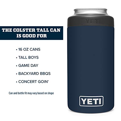 YETI Rambler 16 oz. Colster Tall Can Insulator Navy - Keeps Drinks Cold