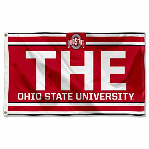 Ohio State University Flag - 3 x 5 ft Nylon Team Banner with Grommets