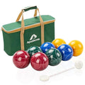 ApudArmis 100mm Regulation Size Bocce Ball Set Outdoor Lawn Game for Beach Yard