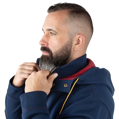 Field & Stream Men's Ring Neck 1/4 Zip Hoodie - Large Navy Blue