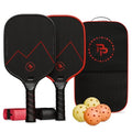 Carbon Fiber Pickleball Paddle Set with 4 Balls & Carry Bag – USAPA Approved, T700 Core