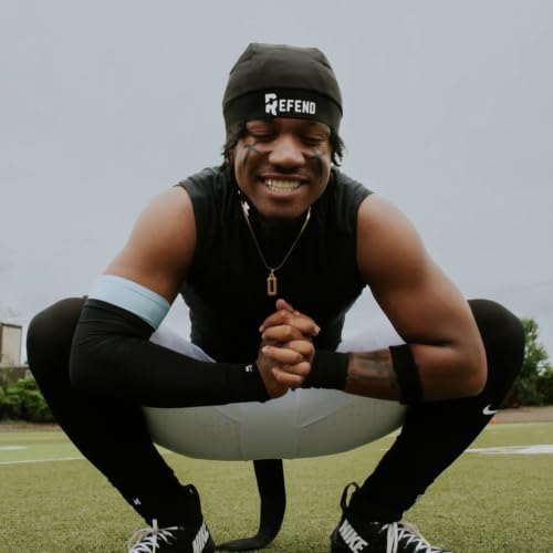 Football Helmet Liner with Padded Crown and Breathable Fit for Men and Youth - Black