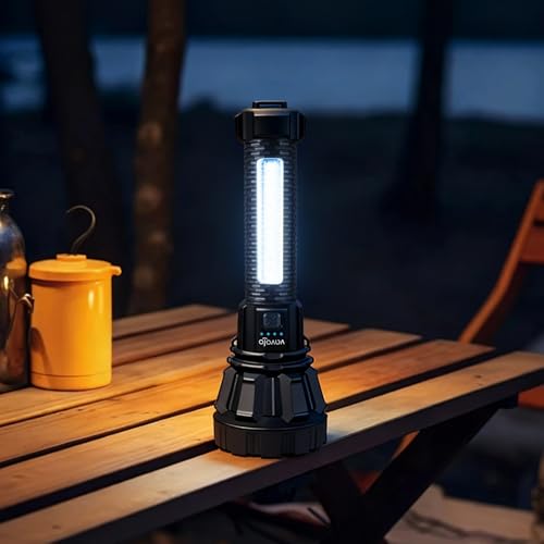 Rechargeable LED Flashlight 350 Lumens Tactical with 4 Modes & Shoulder Strap