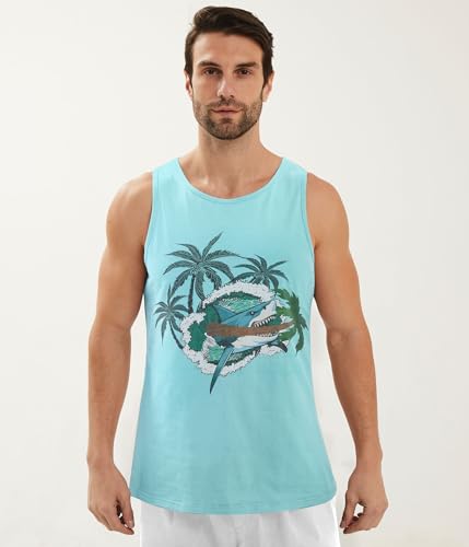 Men's Graphic Sleeveless Muscle Tank Top - Funny Casual Summer Wear