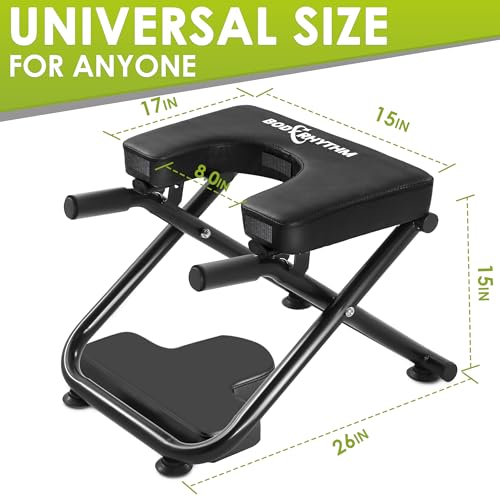 Black Yoga Headstand Bench for Inversion and Balance Training - Body Rhythm