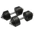 CAP Adjustable Cast Iron Dumbbell Weight Set 105 LB Pair with Knurled Handles