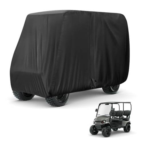 Isamant Waterproof 4/6 Passenger Golf Cart Cover 123" x 56" x 81" for EZGO, Club Car, Yamaha