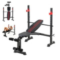 Adjustable Foldable Weight Bench with Leg Extension - Red, 650 lbs Capacity