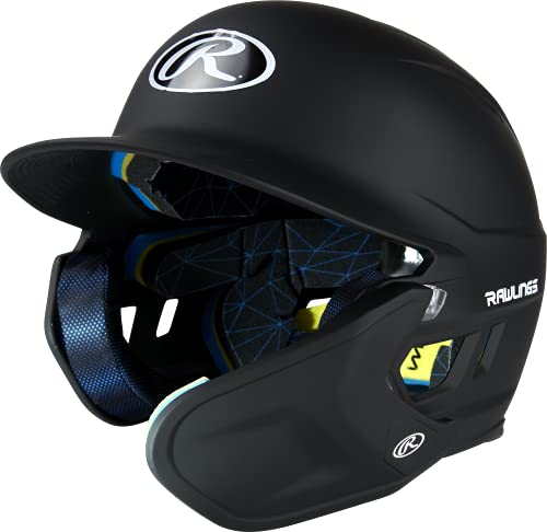 Rawlings MACH Adjust Baseball Batting Helmet SR Right Hand Black Matte 6 7/8 - 7 5/8