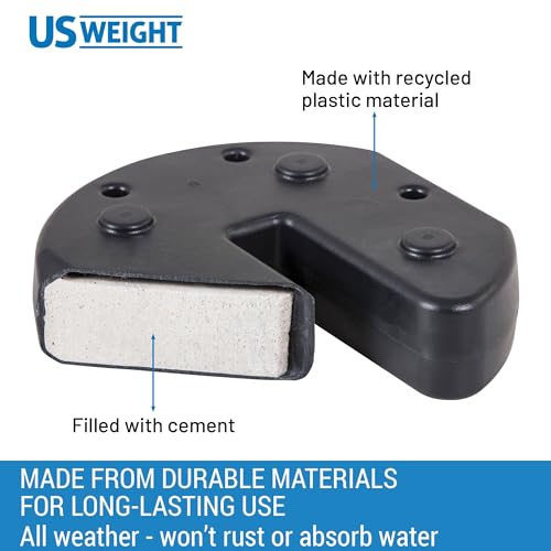 80LB Canopy Weights - No-Pinch Design for Easy, Safe Tent & Umbrella Securing