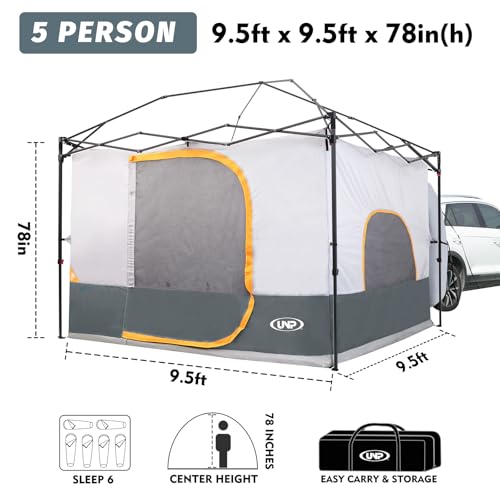 Unp Cube Tent for Camping 10x10 Pop Up Canopy Attachment - Gray