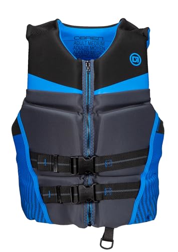 O'Brien Flex V-Back Life Jacket - Black/Blue X-Large Coast Guard Approved