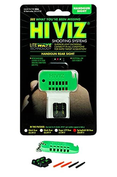 HIVIZ XDLW11 Interchangeable LITEWAVE Rear Handgun Sight for Springfield Armory XD